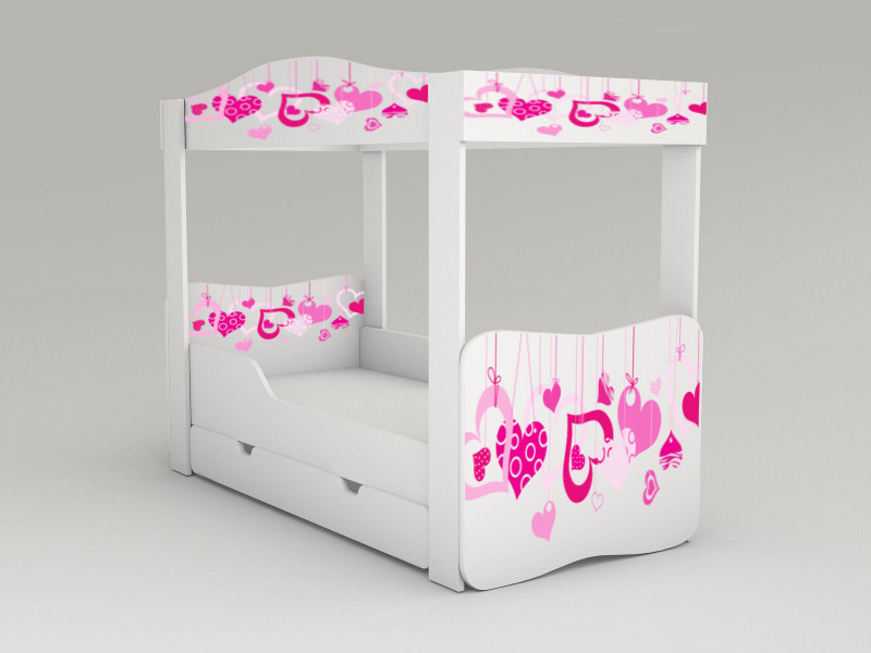 Becks posteľ pre princezné 160 Srdiečka